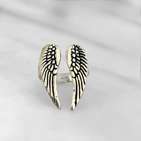 Silver Angel Wing Ring