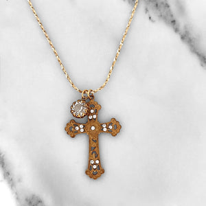 Bronze Cross Necklace