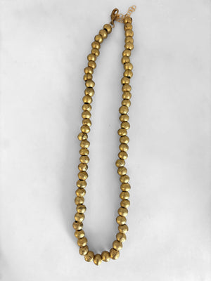 Short Gold Trade Bead Necklace