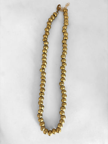 Short Gold Trade Bead Necklace