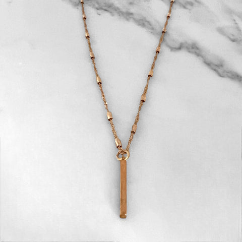 Gold Matchstick Necklace