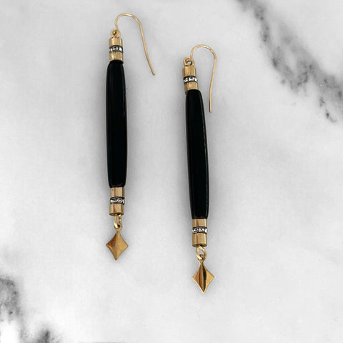 Black Bone Earring