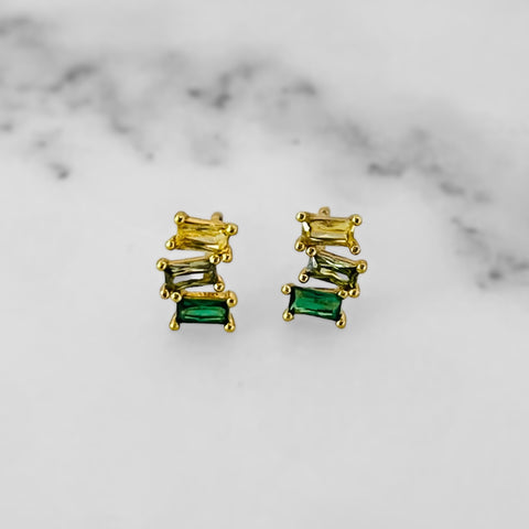 Green Ombre Studs